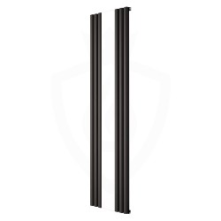 Carisa Tallis Black Aluminium Mirror Radiator - 550 x 1800mm