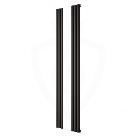 Carisa Tallis Black Aluminium Mirror Radiator - 550 x 1800mm