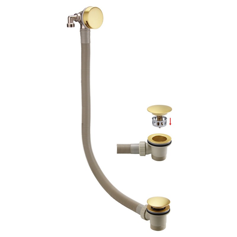 Bath Filler Waste & Overflow - Brushed Brass