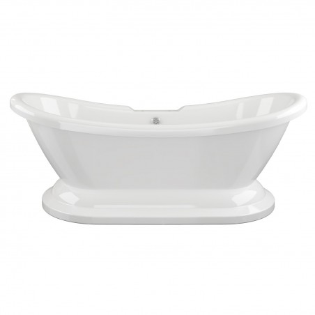 Montero Freestanding 1760mm(l) x 700mm(w) x 720mm(h) 2 Tap Hole Bath With Base - White