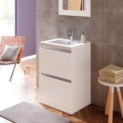 Nagano 600mm(w) Floor Standing WC Toilet Unit - White Gloss