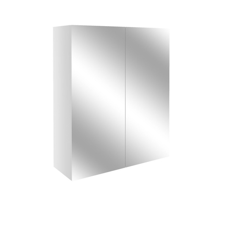 Tokyo 600mm(w) Mirrored Bathroom Cabinet - White Gloss