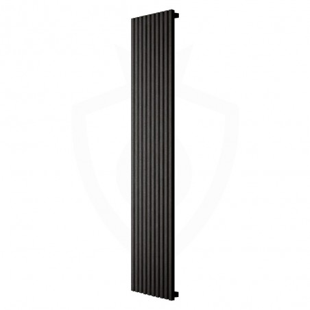 Carisa Sophia Black Aluminium Radiator - 415 x 1800mm