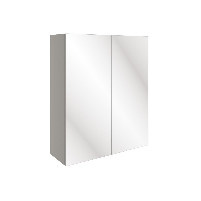 Nagoya 600mm(w) Mirrored Wall Unit - Pearl Grey Gloss