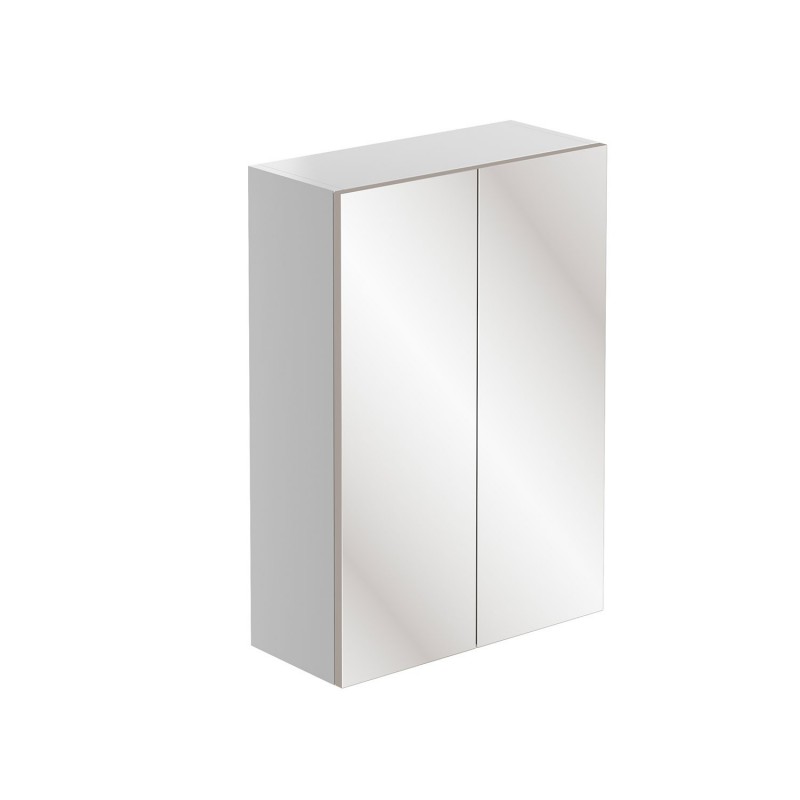 Nagoya 500mm(w) Mirrored Wall Unit - White Gloss