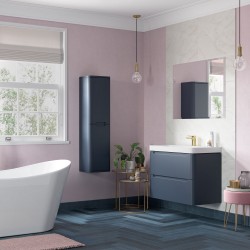 Kyoto 550mm(w) Floor Standing WC Toilet Unit - Matt Indigo