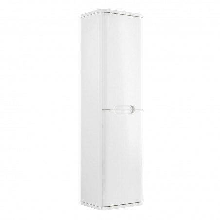 Kyoto 350mm(w) 2 Door Wall Hung Tall Unit - White Gloss