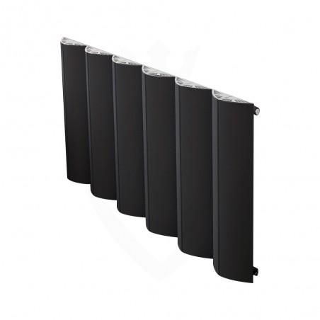 Carisa Nixie Black Aluminium Radiator - 1255 x 600mm