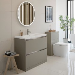 Nagano 600mm(w) Floor Standing WC Toilet Unit - Latte