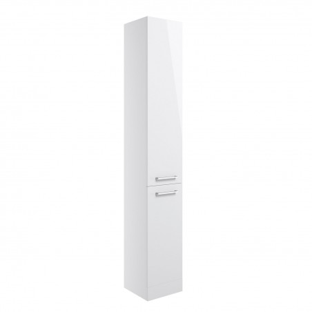Yokohama 350mm(w) Floor Standing 2 Door Tall Unit - White Gloss