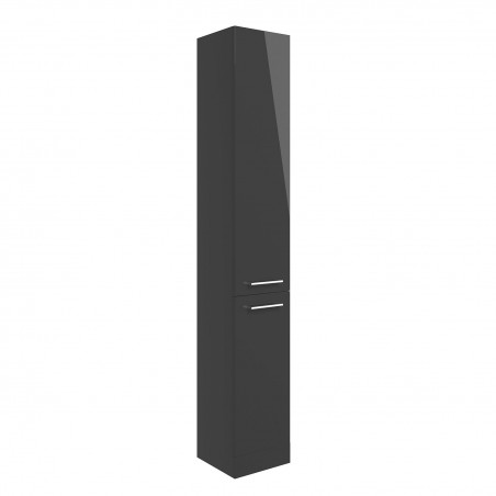 Yokohama 350mm(w) Floor Standing 2 Door Tall Unit - Anthracite Gloss