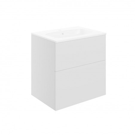 Yamagata 610mm(w) 2 Drawer Wall Unit & Basin - Matt White