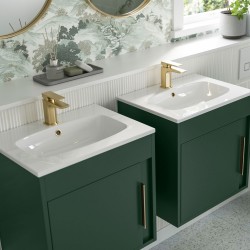 Nara 510mm(w) Floor Standing Unit Inc. Basin - Matt Antique Rose