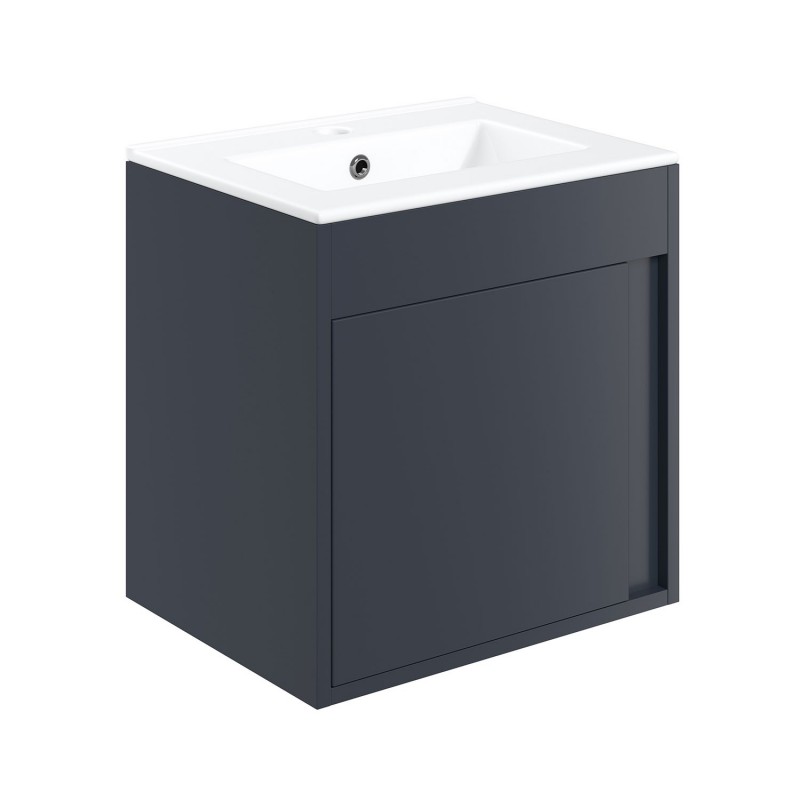 Nara 510mm(w) Wall Hung Unit Inc. Basin - Matt Indigo Blue Nara 510mm(w) Wall Hung Unit Inc. Basin - Matt Indigo Blue