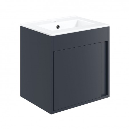 Nara 510mm(w) Wall Hung Unit Inc. Basin - Matt Indigo Blue
