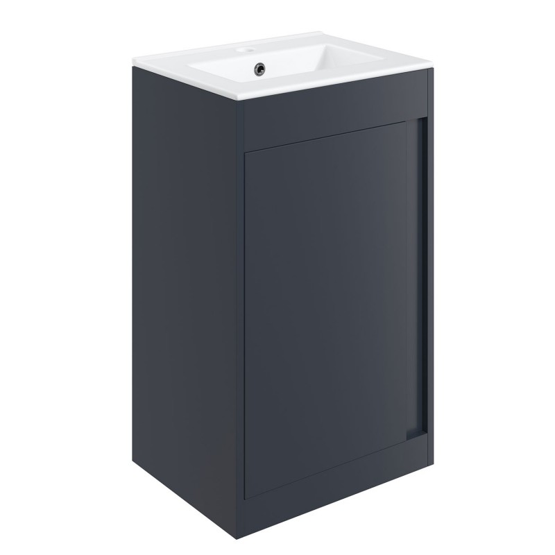 Nara 510mm(w) Floor Standing Unit Inc. Basin - Matt Indigo Blue Nara 510mm(w) Floor Standing Unit Inc. Basin - Matt Indigo Blue