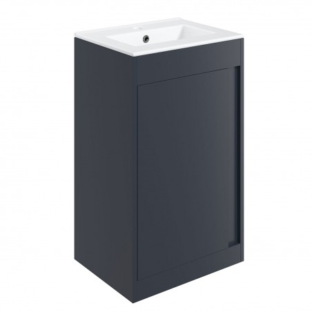 Nara 510mm(w) Floor Standing Unit Inc. Basin - Matt Indigo Blue