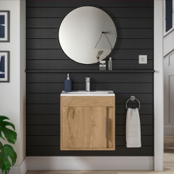 Nara 510mm(w) Floor Standing Unit Inc. Basin - Seville Oak