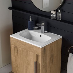 Nara 510mm(w) Floor Standing Unit Inc. Basin - Seville Oak