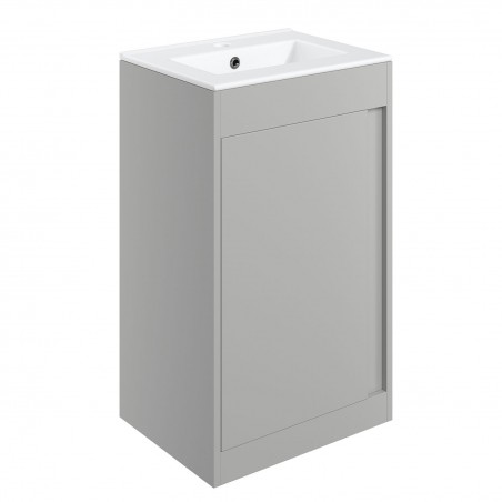 Nara 510mm(w) Floor Standing Unit Inc. Basin - Matt Light Grey