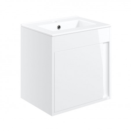 Nara 510mm(w) Wall Hung Unit Inc. Basin - White Gloss