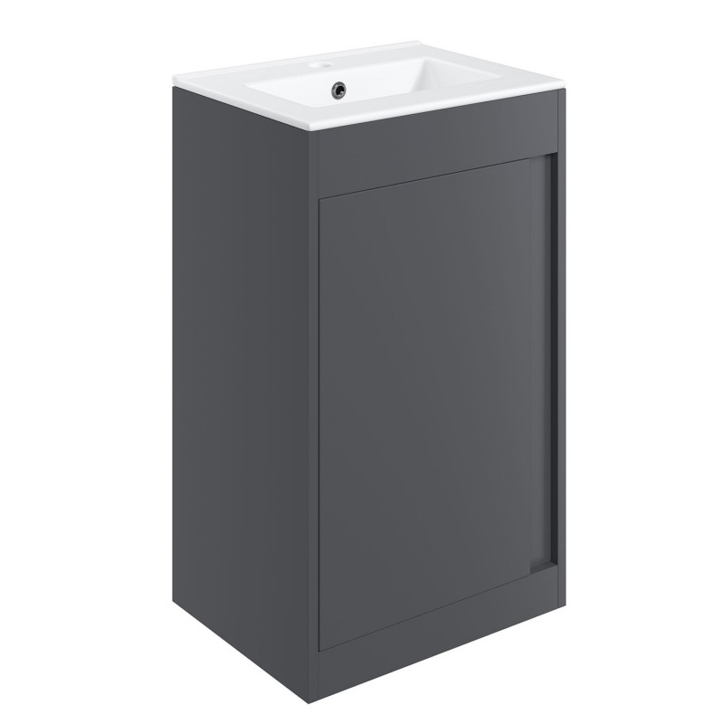 Nara 510mm(w) Floor Standing Unit Inc. Basin - Matt Graphite Grey Nara 510mm(w) Floor Standing Unit Inc. Basin - Matt Graphite Grey
