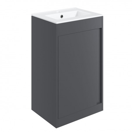 Nara 510mm(w) Floor Standing Unit Inc. Basin - Matt Graphite Grey
