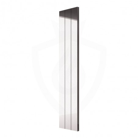 Carisa Elvino Polished Aluminium Radiator - 370 x 1800mm