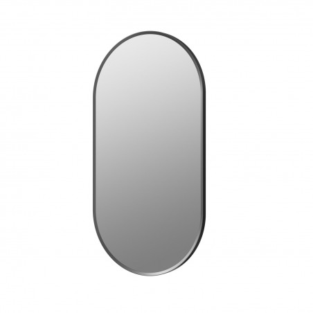 Virginia 400mm(w) x 800mm(h) Oblong Mirror - Matt Black