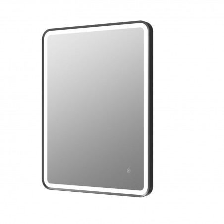 Carolina 600mm(w) x 800mm(h) Rectangle Front-Lit LED Mirror - Matt Black