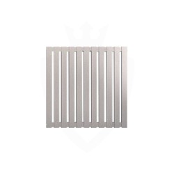 Carisa Sarp Brushed Stainless Steel Radiator - 590 x 600mm