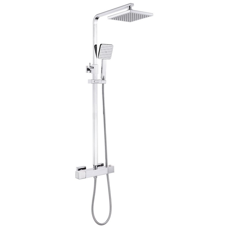 Madrid Cool-Touch Thermostatic Mixer Shower With Riser & Overhead Kit