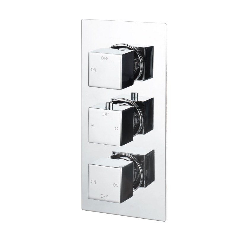 Murcia Thermostatic Triple Shower Valve - Three Outlet