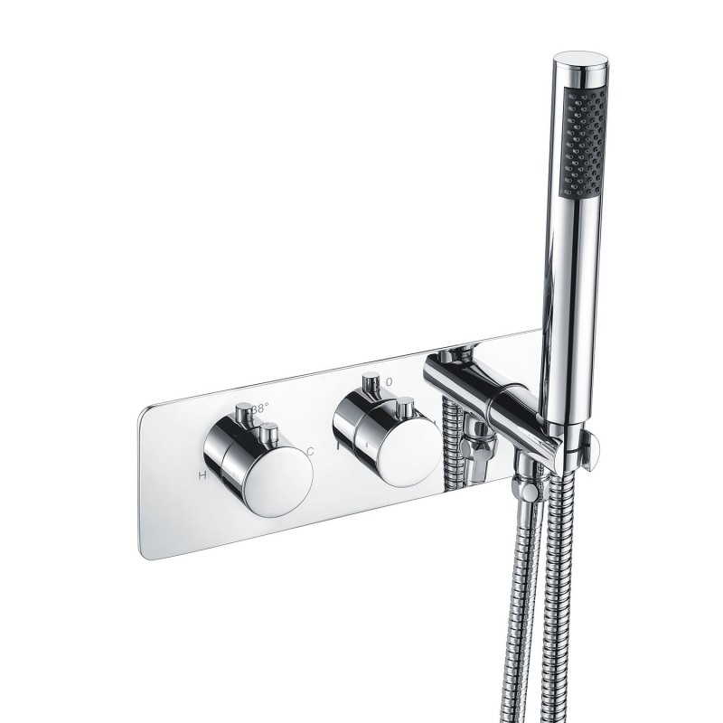 Burgos Thermostatic Shower Valve with Handset - Two Outlet