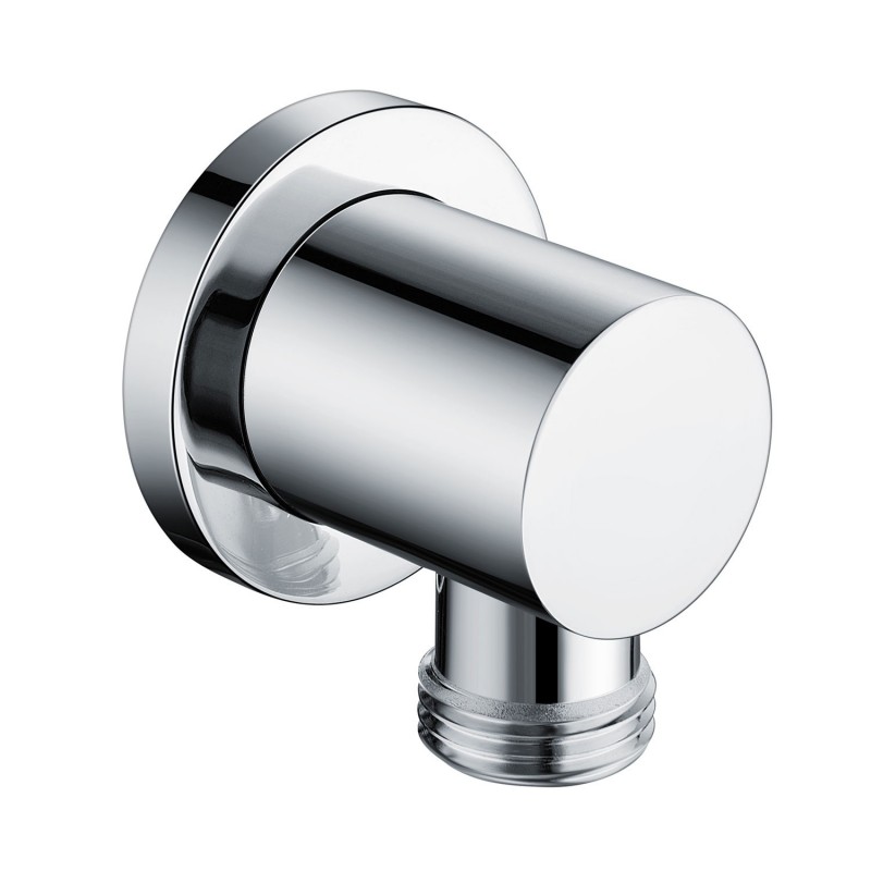 Chrome Wall Outlet Elbow - Round