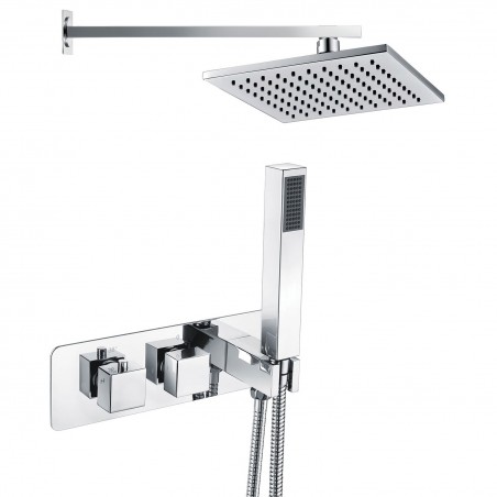 Oviedo Shower Pack One - Twin Two Outlet With Handset & ABS Overhead