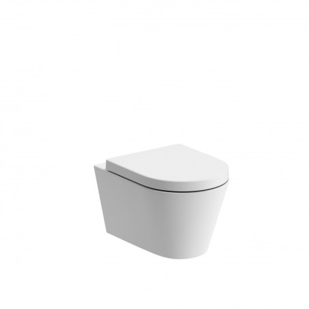 Milan Rimless Wall Hung WC & Soft Close Seat