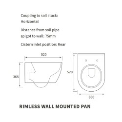 Milan Rimless Wall Hung WC & Soft Close Seat