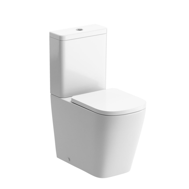 Messina Rimless Closed Coupled Comfort Height WC & Soft Close Seat Messina Rimless Closed Coupled Comfort Height WC & Soft Close Seat