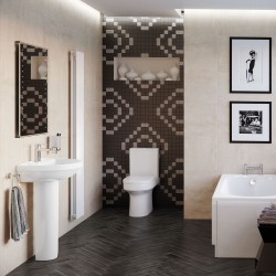 Palermo Back To Wall Comfort Height WC & Soft Close Seat