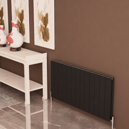 Carisa Nemo Double Black Aluminium Radiator - 1230 x 600mm