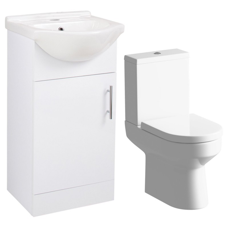 Kanazawa 450mm Vanity & Close Coupled Toilet Pack Kanazawa 450mm Vanity & Close Coupled Toilet Pack