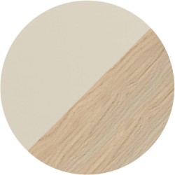 Hiroshi 815mm (W) x 610mm (H) x 760mm (D) Wall Hung 2 Drawer Basin Unit & White Basin - Matt Cotton & Oak Effect