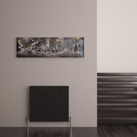 Carisa Monza Black Aluminium Radiator - 660 x 600mm