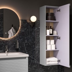 Kanto 815mm (W) x 435mm (H) x 460mm (D) Wall Hung 1 Drawer Basin Unit & Basin - Matt Mineral Grey