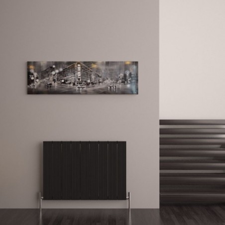 Carisa Monza Black Aluminium Radiator - 850 x 600mm