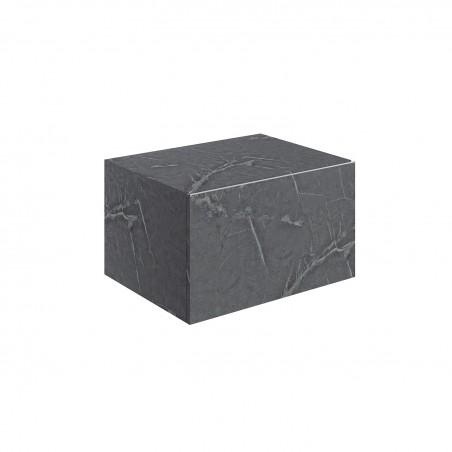 Kenzo 600mm (W) x 345mm (H) x 460mm (D) Wall Hung Storage Drawer - Grey Marble