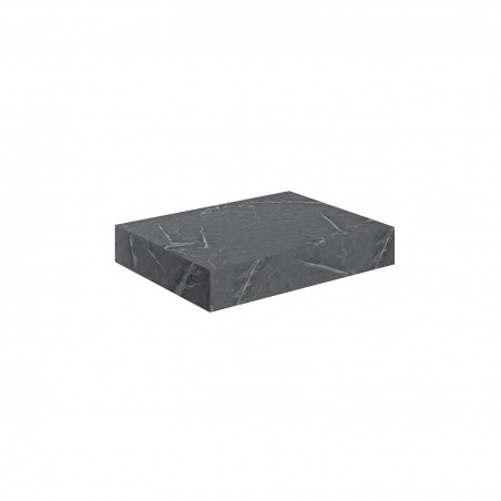 Kenzo 600mm (W) x 100mm (H) x 460mm (D) Wall Hung Basin Shelf - Grey Marble