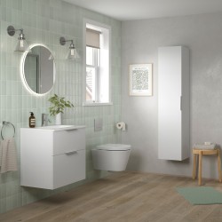 Yamagata 500mm (W) x 830mm (H) x 252mm (D) WC Unit - Matt White