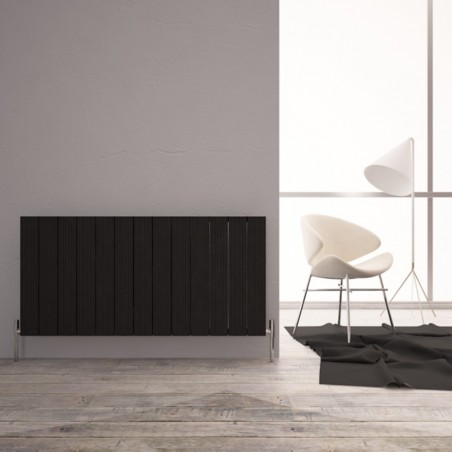 Carisa Monza Double Black Aluminium Radiator - 1230 x 600mm